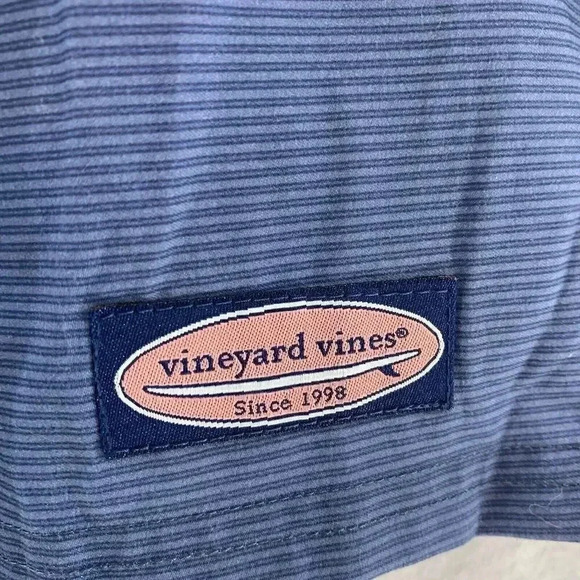 Vineyard Vines Men's Performance Board Shorts Size 38 Blue And Green Stripe - Picture 4 of 7